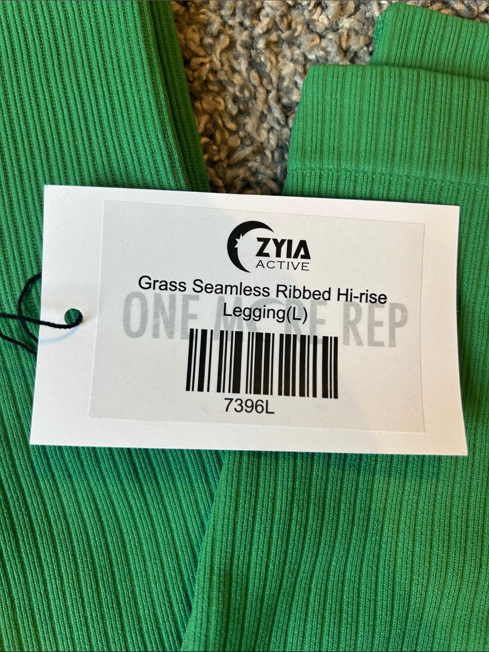 NWT Zyia Grass Seamless Ribbed Hi-rise Legging - Picture 2 of 3